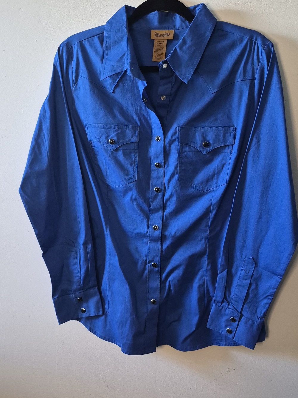 Wrangler Women's Royal Blue Western Pearl Snap Shirt